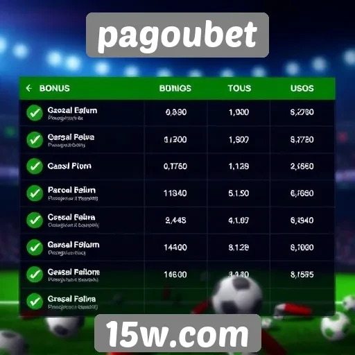 Comparação de bônus oferecidos pelo pagoubet